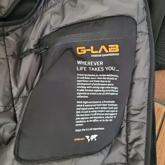 G-Lab Jacket Men's XL Moto Vest Liner Hooded Commander Outdoor Black